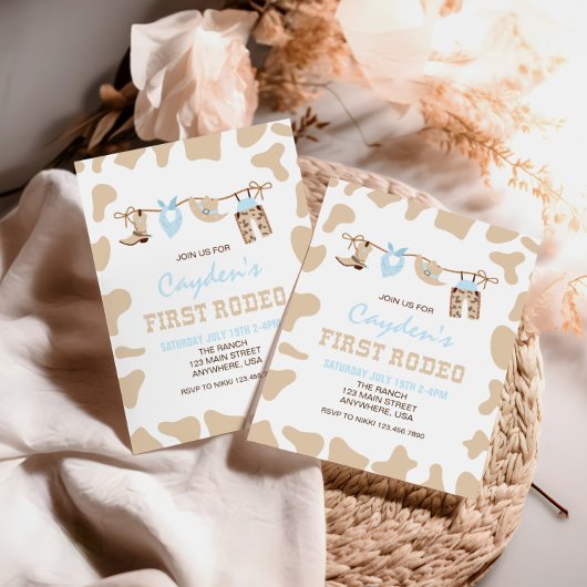 Eerste Westerne Cowboy-pastel van Rodeo 1e verjaar Kaart