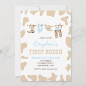Eerste Westerne Cowboy-pastel van Rodeo 1e verjaar Kaart (Voorkant)