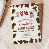 Eerste Westerne Cowboy Rodeo eerste verjaardag Inv Kaart