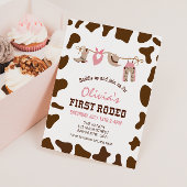 Eerste Westerne Cowboy Rodeo eerste verjaardag Inv Kaart