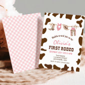 Eerste Westerne Cowboy Rodeo eerste verjaardag Inv Kaart