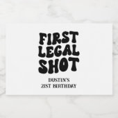 Eerste wettelijke Shot Retro Black, aangepast op 2 Likeurfles Etiket (Enkel label)