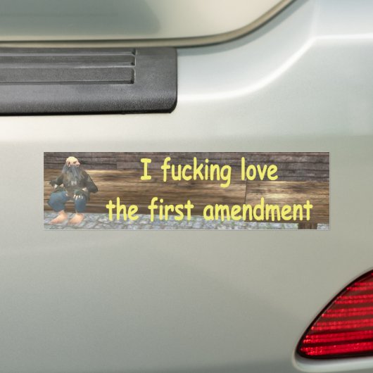 eerste wijziging bumpersticker (Op auto)
