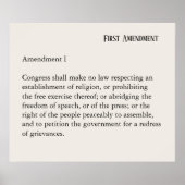 Eerste wijziging Grondwet Vrijheid van meningsuiti Poster (Voorkant)