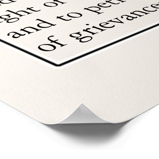 Eerste wijziging Grondwet Vrijheid van meningsuiti Poster (Hoek)