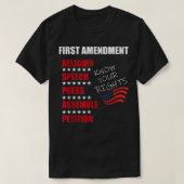 Eerste wijziging Rights Audit United States Consti T-shirt (Design voorkant)