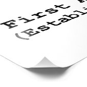 Eerste wijziging van de Amerikaanse grondwet Foto Afdruk (Hoek)