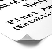 Eerste wijziging van de Amerikaanse grondwet Poster (Hoek)