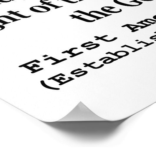 Eerste wijziging van de Amerikaanse grondwet Poster (Hoek)