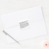Eerste wijziging van de Grondwet Vierkante Sticker (Envelop)