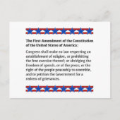 Eerste wijzigingsrecht briefkaart (Voorkant)