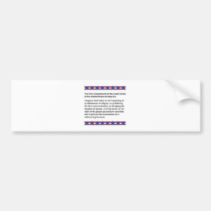 Eerste wijzigingsrecht bumpersticker
