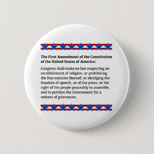 Eerste wijzigingsrecht ronde button 5,7 cm (Voorkant)