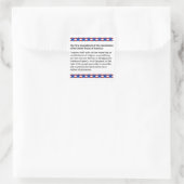 Eerste wijzigingsrecht vierkante sticker (Tas)