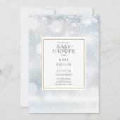 Eerste Winter Sneeuwvlokken QR Code Baby shower Kaart (Voorkant)