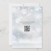 Eerste Winter Sneeuwvlokken QR Code Baby shower Kaart (Achterkant)