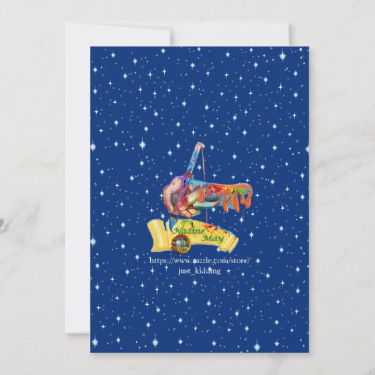 Eerste winterfeestdag kaart (Achterkant)