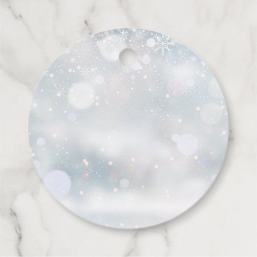 Eerste wintersneeuwvlokken Labels (Achterkant)