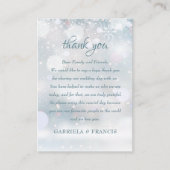 Eerste Wintersnowflakes Weddenschap Dank je Plaatskaartje (Voorkant)