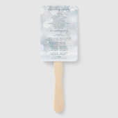 Eerste wintervlokken Trouwprogramma handventilator Handwaaier (Achterkant)