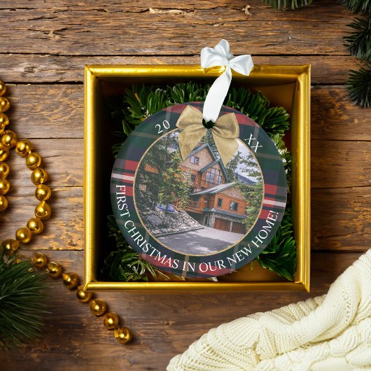 Eerste XMax in ons nieuwe Home Red Green Pset 2 Fo Ornament