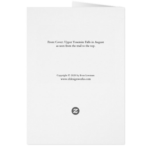 Eerste Yosemite-Herfsten - Birthday-kaart (Achterkant)