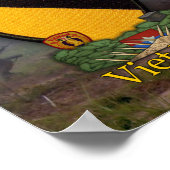 Eerste zevende Cavalry Air Cav Vietnam Nam War Pat Poster (Hoek)