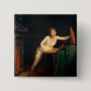 Eerste zin van Coquetry, 1804 Vierkante Button 5,1 Cm