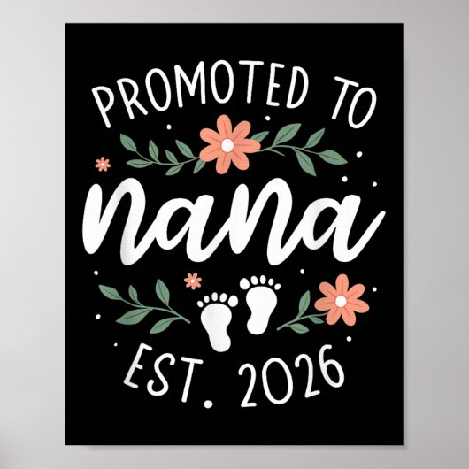 Eerste zwangerschapsaankondiging oma - Bevorderd t Poster (Voorkant)