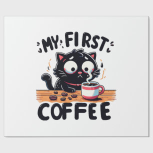 Eerste Zwarte Koffie Avontuur Cadeaupapier