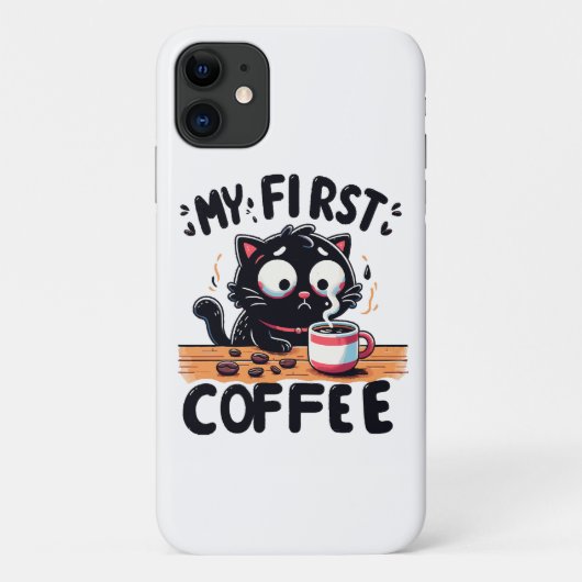 Eerste Zwarte Koffie Avontuur Case-Mate iPhone Case (Achterkant)