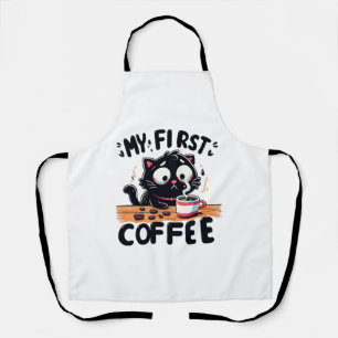 Eerste zwarte koffie avontuur schort
