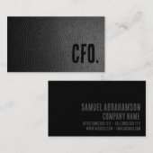 Eerste zwarte nepleer CFO Visitekaartje (Voorkant / Achterkant)