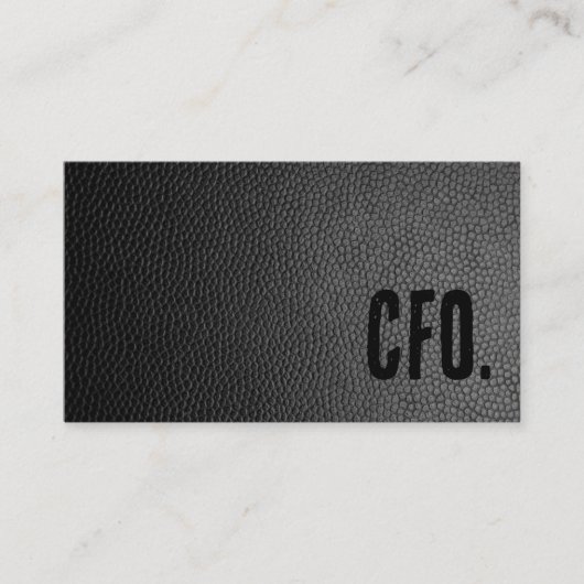 Eerste zwarte nepleer CFO Visitekaartje (Voorkant)