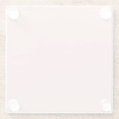 Eerste zwarte roze vaste kleur 13-2003 2022 glazen onderzetter (Achterkant)