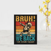Eerstegraads Dabbing Boy Bruh We Back 1e Graad Squ Kaart (Gele Bloem)