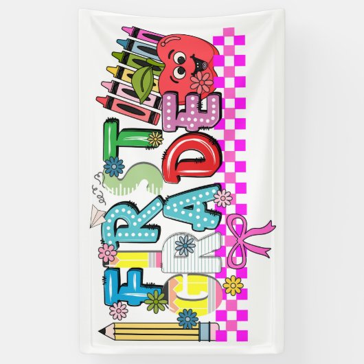 Eerstegraads typografie spandoek (Verticaal)