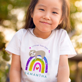 Eerstegraads Vibes Schattigee Sloth Rainbow Custom T-shirt