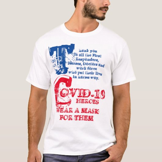 EERSTEHULPVERLENERS, VERPLEEGKUNDIGE, ARTSEN DANK  T-SHIRT (Voorkant)