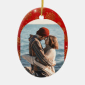 Eerstejaars datende koppels Kerstmis Keramisch Ornament (Voorkant)