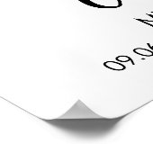 Eerstejaars mijlpaal bord voor moderne foto's poster (Hoek)