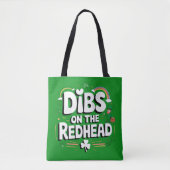 Eerstekens op de roodharige Funny St. Patrick's Da Tote Bag (Voorkant)
