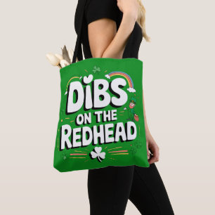 Eerstekens op de roodharige Funny St. Patrick's Da Tote Bag