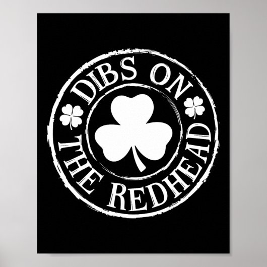 Eersteklas claim op de roodharige Funny Irish St P Poster (Voorkant)