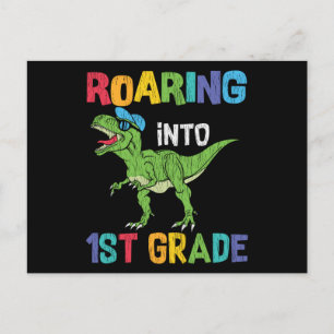 Eersteklas dinoliefhebber eerste schooldag cadeau  briefkaart