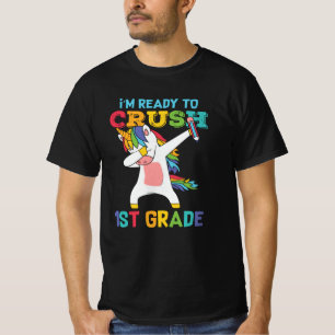 Eersteklas eenhoorn cadeau voor de eerste schoolda t-shirt