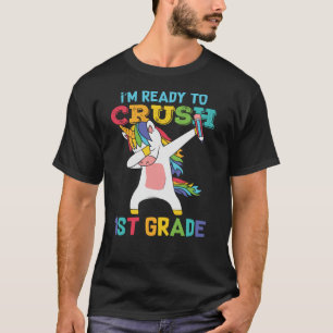 Eersteklas eenhoorn cadeau voor de eerste schoolda t-shirt