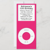 Eersteklas MP3-speler iParty Birthday Party Kaart (Voorkant)