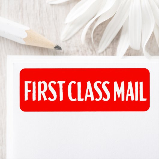 Eersteklas post etiket (Insitu)