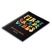 Eersteklas vibes terug naar school retro notitieboek (Linkerzijde)